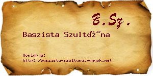 Baszista Szultána névjegykártya